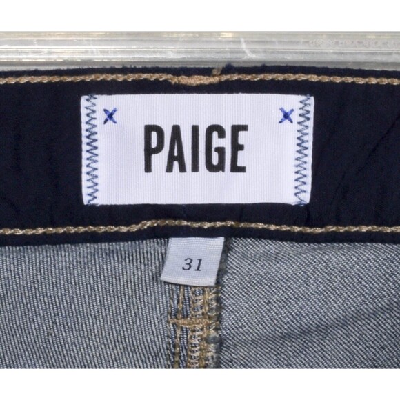 Paige Skyline Crop Jeans - Distressed - Cuffed -  Size 31 - Picture 3 of 4